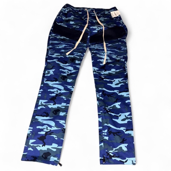 Men's Blue Camouflage Joggers - Picture 1 of 3